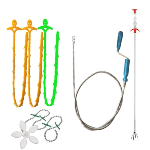 

Kitchen Pipe Dredge Hook Sewer Toilet Anti-Blocking Sink Dredge Kit, Style: 6 PCS/Set-1.5M