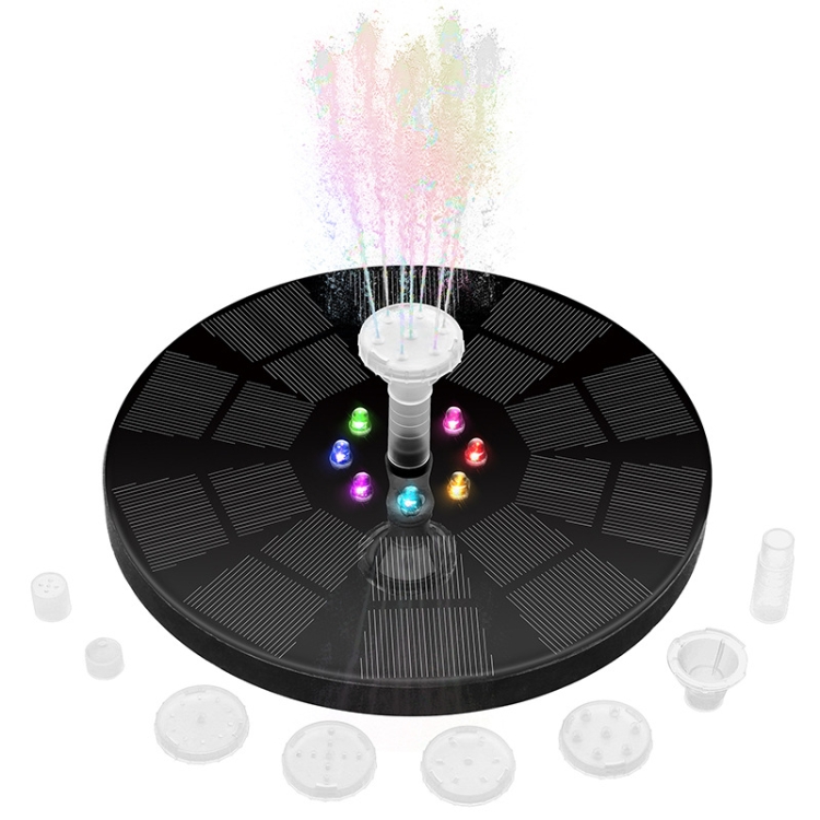 

Colorful Lamp Battery Solar Fountain Floating Landscape Fountain(Colorful Transparent Nozzle)