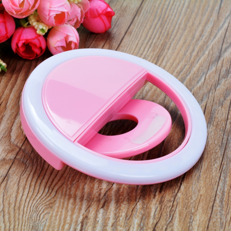 

3 PCS RK12 Mobile Phone Selfie Fill Light Round Charging LED Fill Light(Pink)