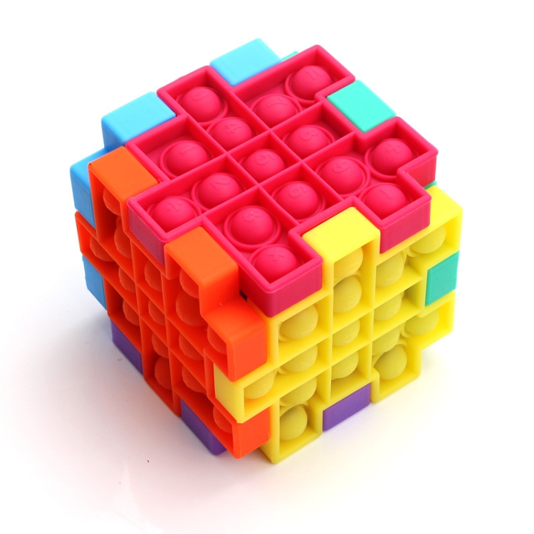 

2 Set Rubik Cube Anti-Rodent Pioneer Desktop Toys Set Silicone Press Unzip Toy((6 Pieces/Set))