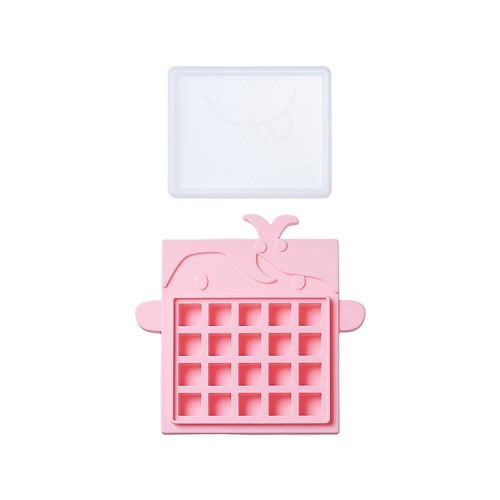 

2 PCS Cartoon Silicone Ice Box With Lid Complementary Food Puree Cheese Chocolate Jelly Mold, Specification: Girl (Pink)