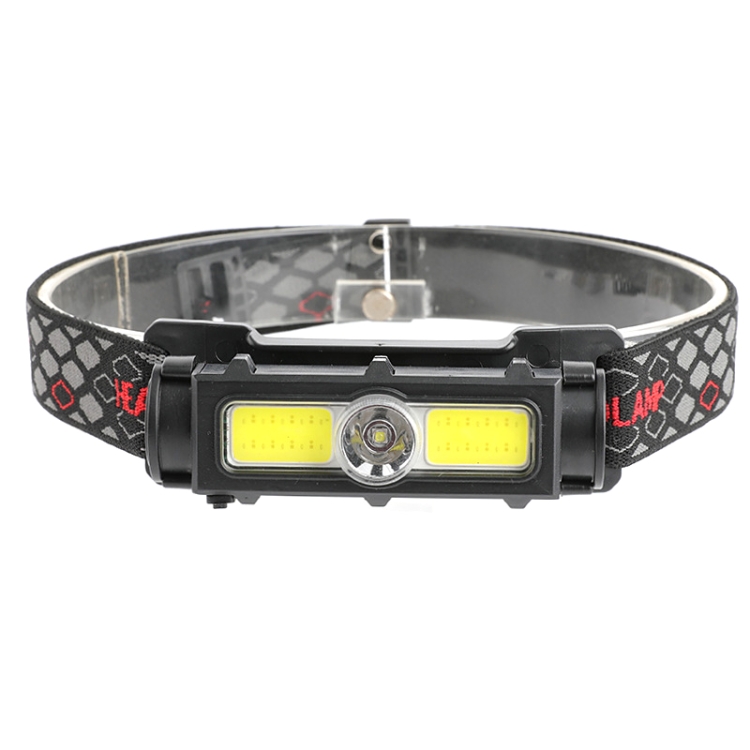 

T45 Mini Multi-Function Magnet Red Light Strong Headlight USB Outdoor Lightweight Headlight(Black)