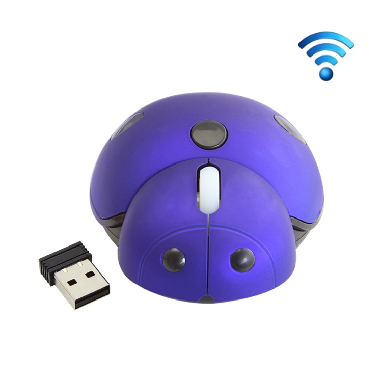 

CM0184 3000 DPI 3-keys Mini Ladybug 2.4G Wireless Mouse Personalized Wireless Mouse(Blue)