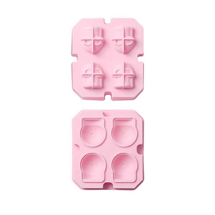 

2 PCS Skull Ice Tray Silicone Mold Bar DIY Funny Ice Box(Pink)