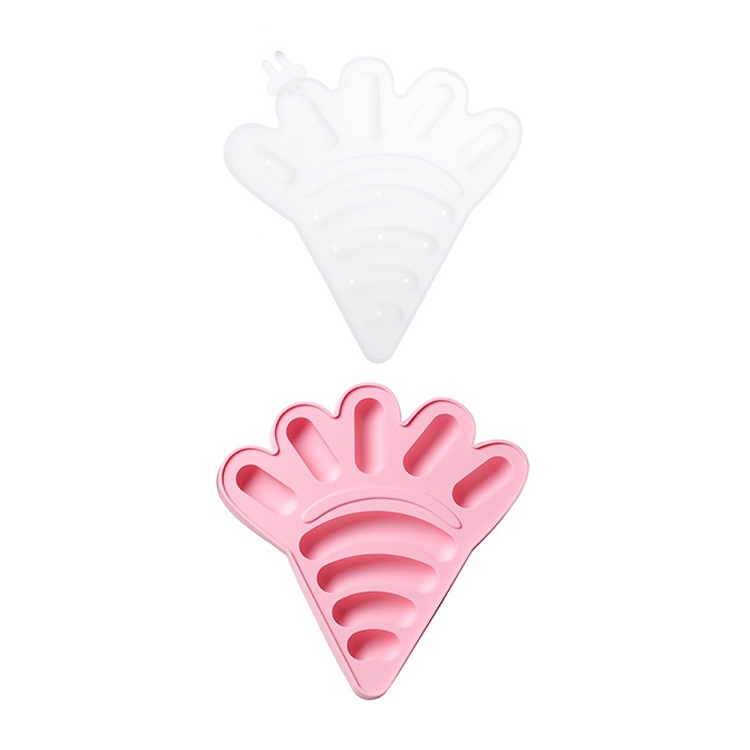 

2 PCS Carrot Shape Silicone Sausage Baking Tool Cake Popsicle Mold(Pink)