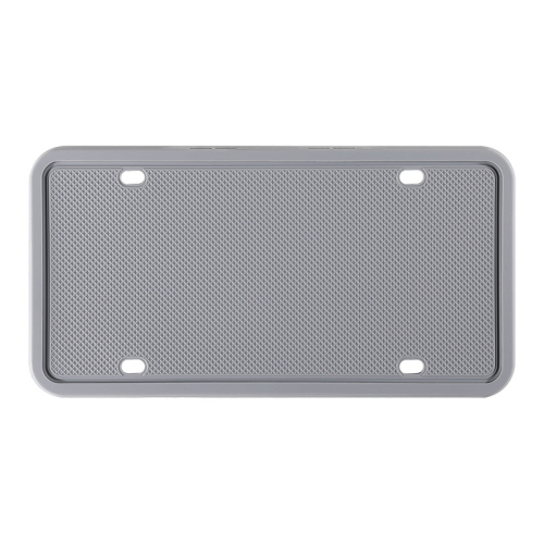 

2 Sets Waterproof Rustproof Non-damaging Car Paint Silicone License Plate Frame, Specification: US Gray
