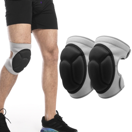 

2 Pairs HX-0211 Anti-Collision Sponge Knee Pads Volleyball Football Dance Roller Skating Protective Gear, Specification: M (Gray)