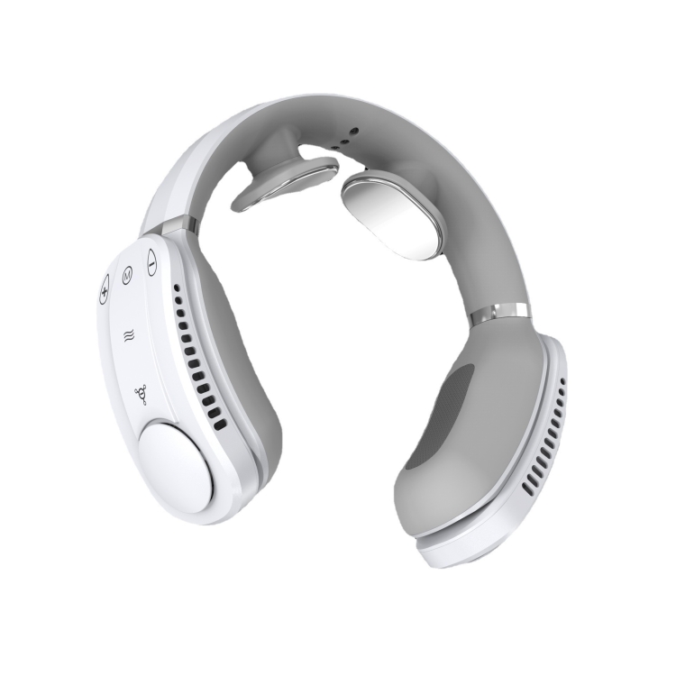 

J1 Cervical Spine Massager No Leaf Hanging Neck Fan With Constant Temperature Hot Compress & Nano Red Light Irradiation Function(White)