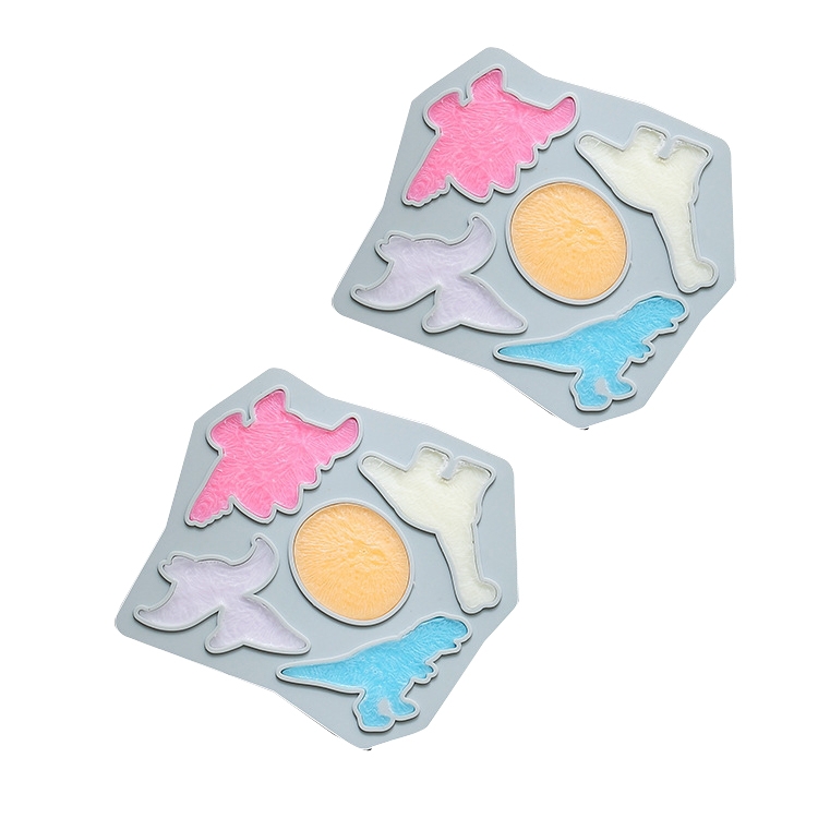 

2 PCS Dinosaur Ice Tray Mold Baking Cake Pudding Chocolate Mold(Blue)