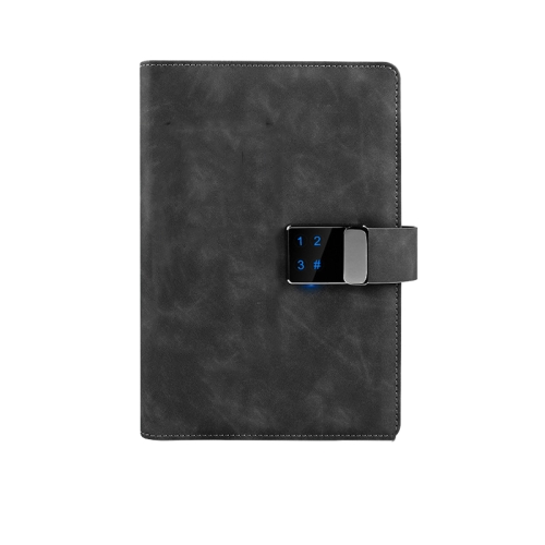 

A5 Digital Password Lock Diary Re-erasable Paper Core Drawing Notebook, Specification: With 16G U Disk(Black)