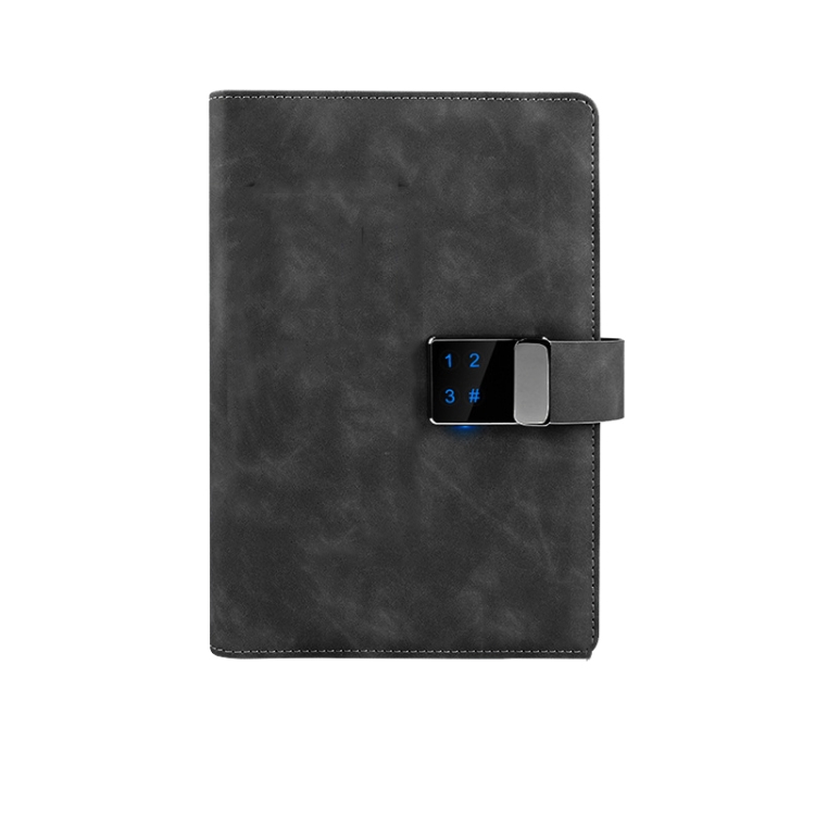 

A5 Digital Password Lock Diary Re-erasable Paper Core Drawing Notebook, Specification: Without U Disk(Black)