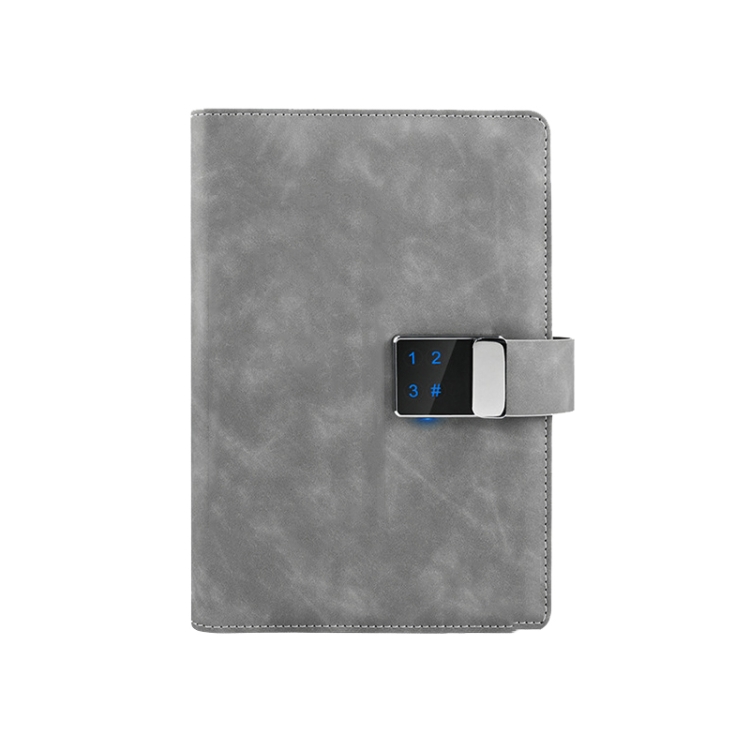 

A5 Digital Password Lock Diary Re-erasable Paper Core Drawing Notebook, Specification: Without U Disk(Gray)
