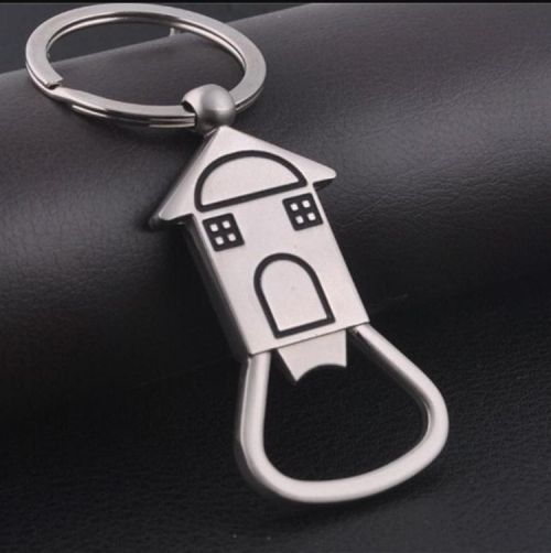 

10 PCS House Shape Keychain Metal Corkscrew