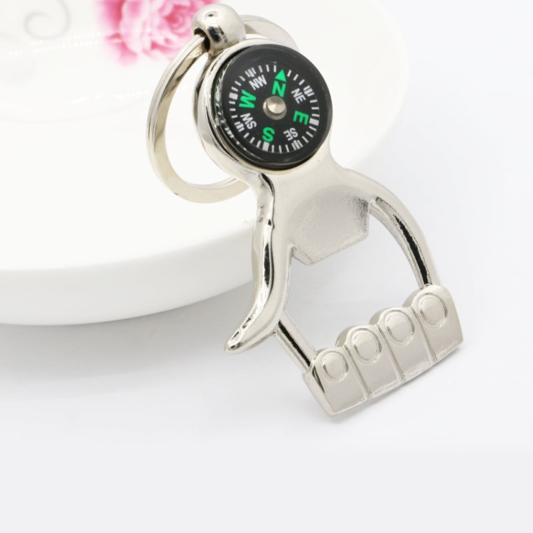 

6 PCS Palm Shape Metal Bottle Opener Compass Outdoor Products