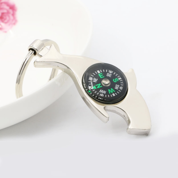 

6 PCS Dolphin-shaped Metal Bottle Opener Compass Outdoor Products