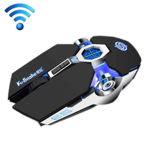 

K-Snake1600 DPI 7-Keys Computer Gaming 2.4G Wireless Mouse, Colour: Black