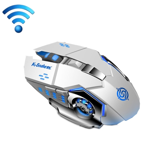 

K-Snake1600 DPI 7-Keys Computer Gaming 2.4G Wireless Mouse, Colour: Flywheel White