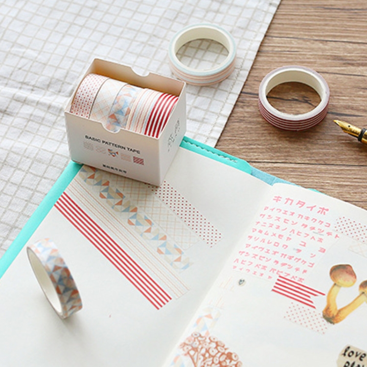 

3 Boxes 10mmx3m Hand Account Material Paper Stickers Retro Hand Account DIY Tool Style Random Delivery