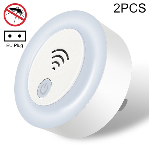 

2 PCS Ultrasonic Mosquito Repellent Home Night Light Frequency Insect Repellent(EU Plug)