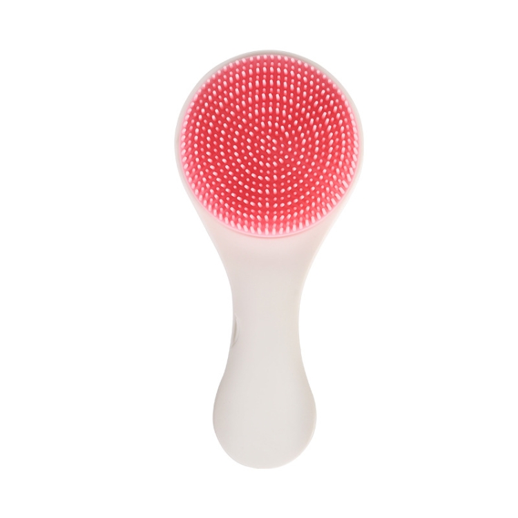 

Baby Silicone Shower Massage Brush Multifunctional Shampoo Brush with Comb(Light Pink)