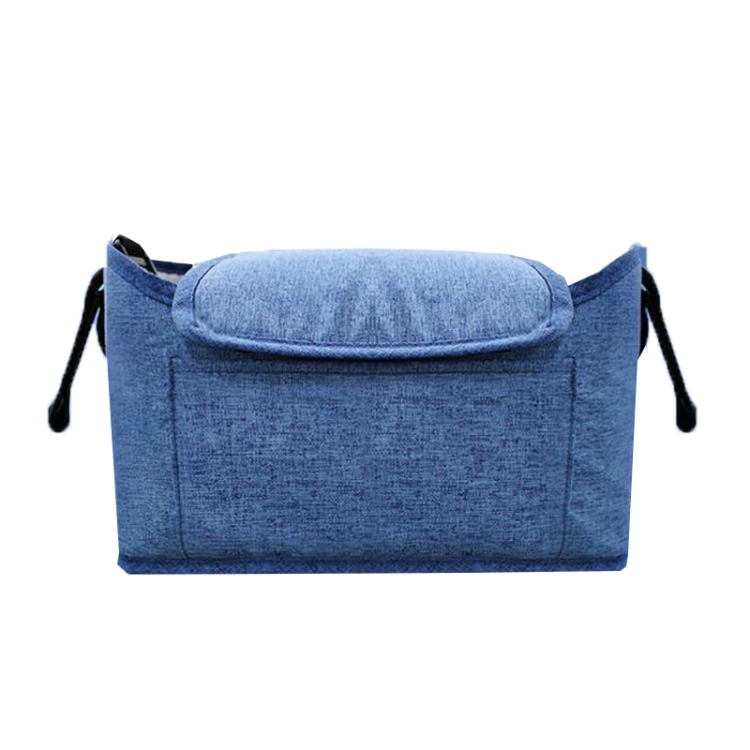 

Stroller Storage Hanging Bag Multifunctional Large Capacity Stroller Bag(Linen Blue )