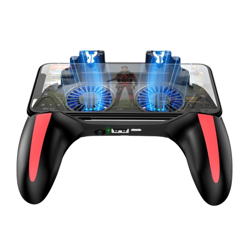 

H10 3 in 1 Plug-in Type Dual Fan Cooling Gamepad Game Auxiliary Button Grip with Stand