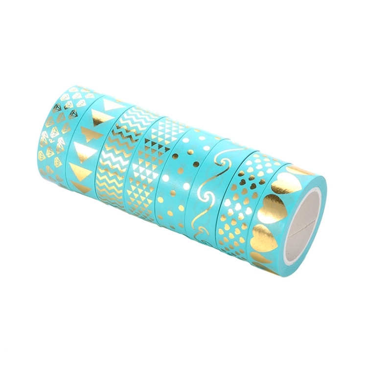 

8 Rolls / Set Simple Basic Material Stamping Paper Tape Hand Ledger Decoration Sticker