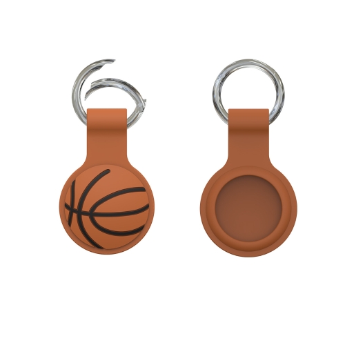 

2 PCS Cartoon Basketball Anti-lost Silicone Protection Case Cover For AirTag(Brown)