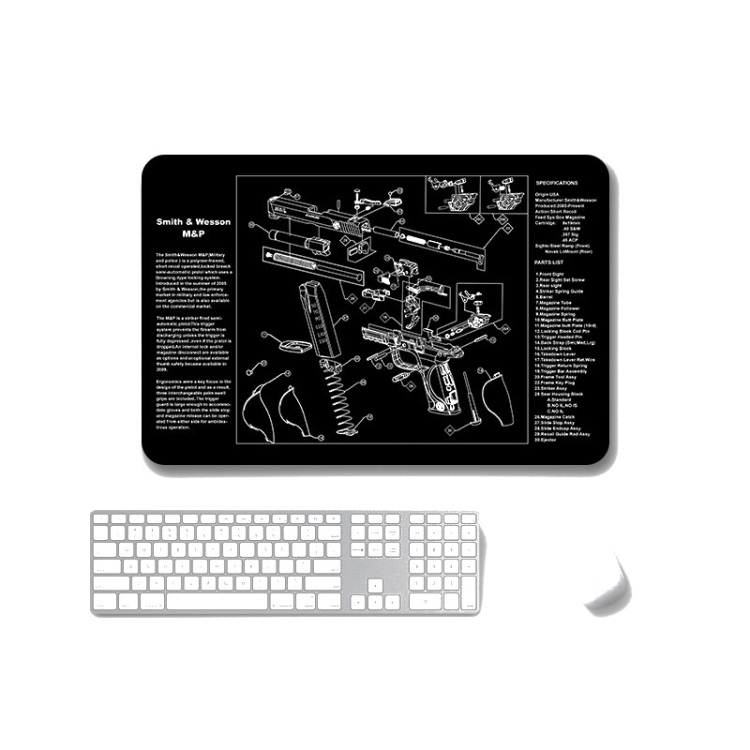 

2 PCS Heat Transfer Non-Slip Single-Sided Office Gaming Mouse Pad 3mm(SPS-SmithWessomM&P)