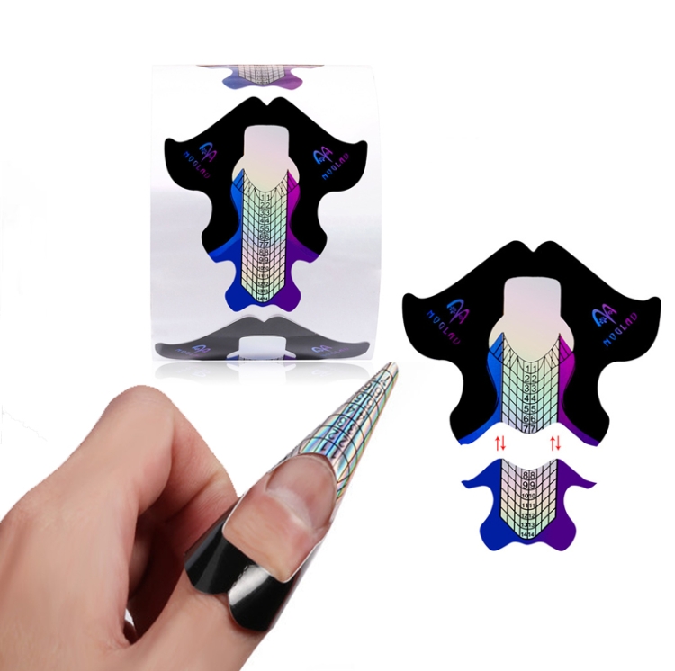 

Extended 300 PCS / Roll Symphony Laser Nail Extension Paper Holder Fish Shape Phototherapy Nail Extension Paper Holder