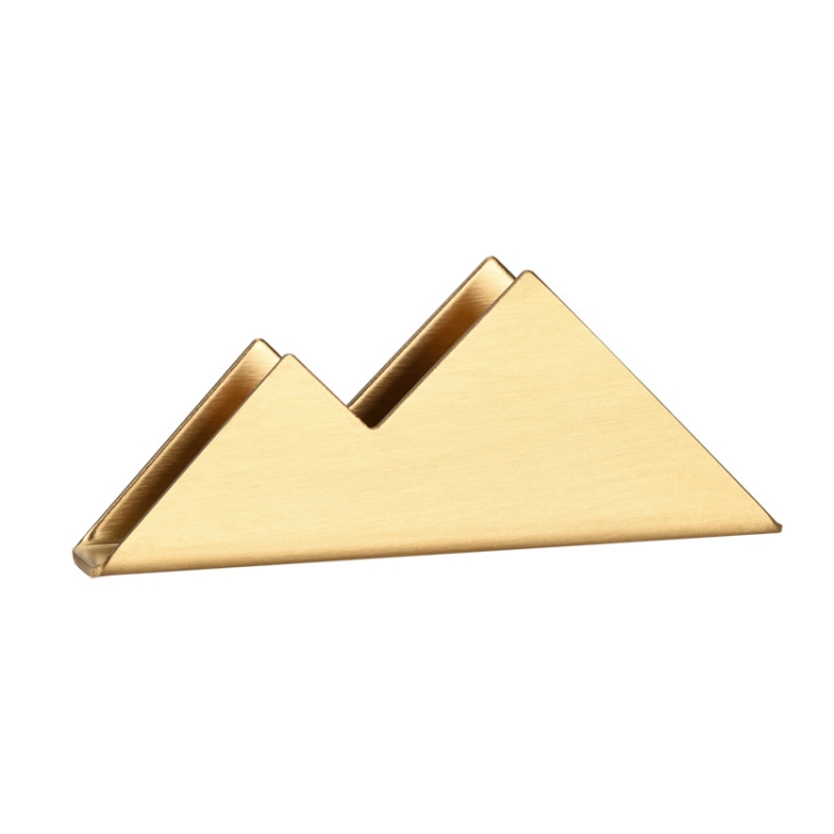 

3 PCS Stainless Steel Mountain Peak Shape Name Card Holder(Golden)