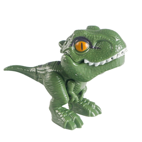 

4 PCS Children Fun Doll Bite Finger Dinosaur Small Toys Simulation Tyrannosaurus Toys, Colour: Green-OPP Bag