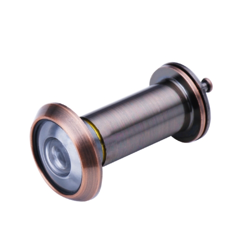 

2 PCS Security Door Cat Eye HD Glass Lens 200 Degrees Wide-Angle Anti-Tiny Hotel Door Eye, Specification: 16mm Red Bronze