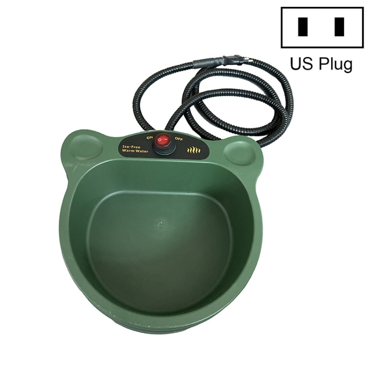 

Outdoor Heating Bowl Pet Food Tray Automatic Thermostatic Water Bowl For Cats & Dogs(US Plug)