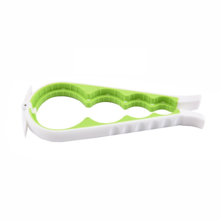 

6 PCS Multifunctional Silicone Non-Slip Bottle Opener Household Safety Can Opener(White + Green)
