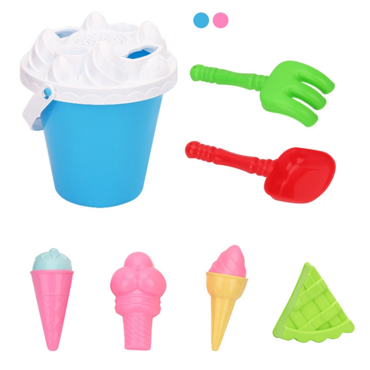 

2 PCS Children Playing In Sand And Water Tools Beach Toy Set Ice Cream Beach Bucket (Color Random) 624