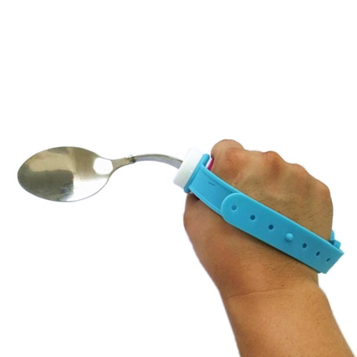 

304 Stainless Steel Bendable Anti-Shake Self-Service Spoon For The Disabled&EElderly(Sky Blue)