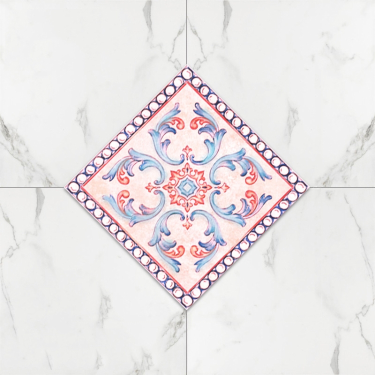 

3 Sets Self-Adhesive Floor Waterproof Wear Angle Stickers Living Room Bathroom Floor Brick Decoration Stickers, Specification: Twill Wear-resistant(B1)