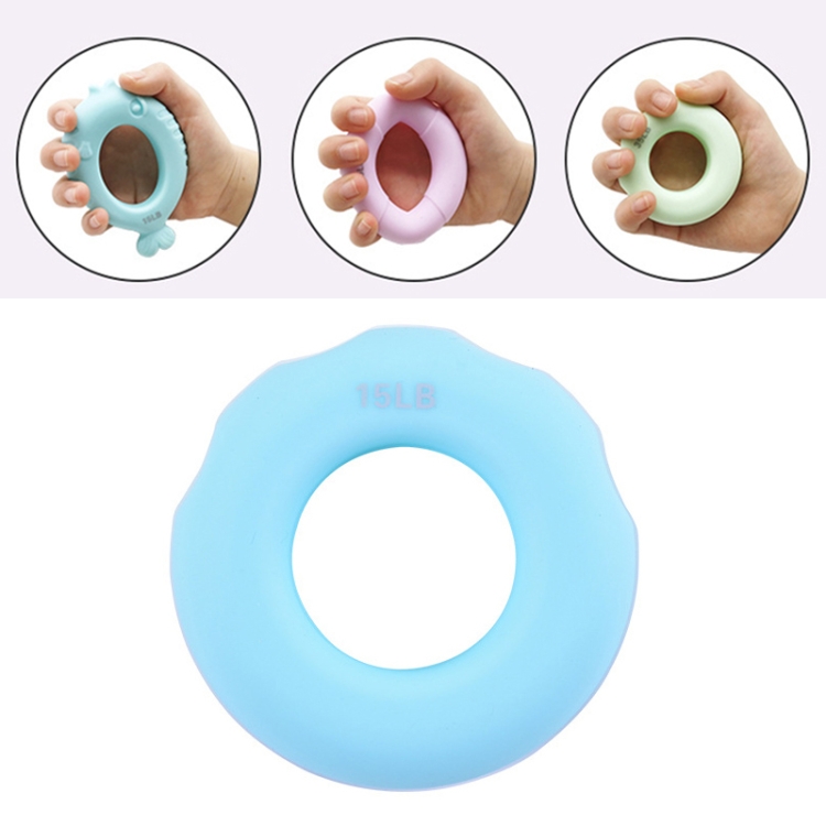 

3 PCS Children Grip Ring Finger Strength Training Finger Power Device, Specification: 15LB (Finger Marks Light Blue)