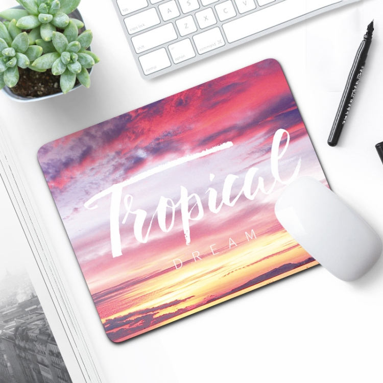 

6 PCS Non-Slip Mouse Pad Thick Rubber Mouse Pad, Size: 21 X 26cm(Purple Sunset)
