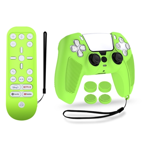 

V1-1 Game Console & Remote Control Rocker Cap Silicone Protective Cover For PS5(Green)