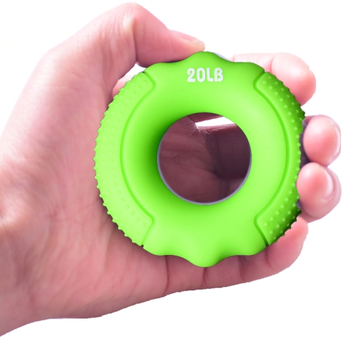

2 PCS Silicone Gripper Finger Exercise Grip Ring, Specification: 20LB (Dot Green)