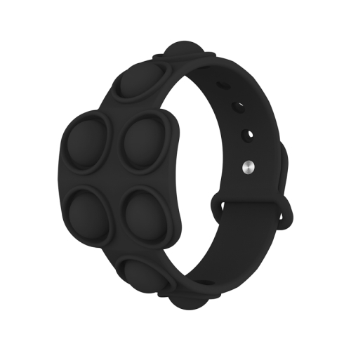 

2 PCS Silicone Bubble Wristband Puzzle Decompression Silicone Bracelet Toy(Second Generation Black)