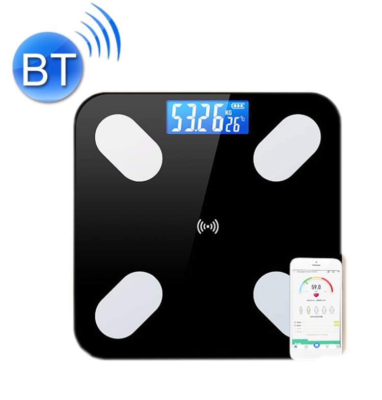 

Smart Bluetooth Weight Scale Home Body Fat Measurement Health Scale Battery Model(Black (True Class))