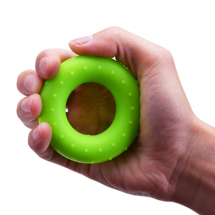 

3 PCS Bump Silicone Grip Device Finger Rehabilitation Training Grip Ring, Specification: 30LB（Green）