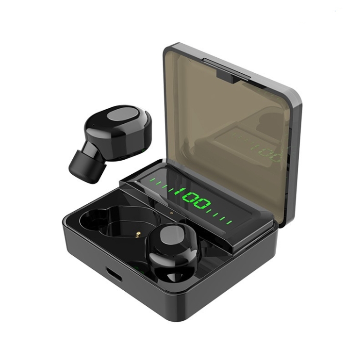 

T12 TWS In-Ear Bluetooth Headset Digital Wireless Headset(Black)