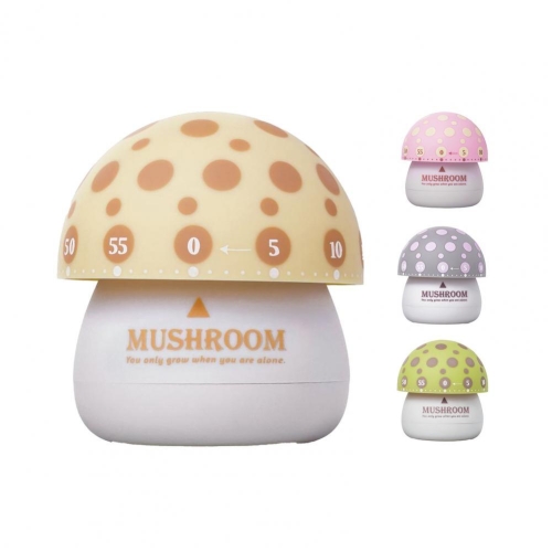 

Cute Little Mushroom Mechanical Timer Kitchen Household Timer Student Reminder Random Color Delivery