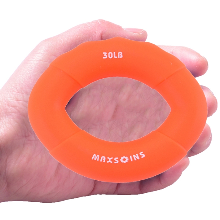 

MAXSOINS MXO-7562KD Children Silicone Grip Device Olive Shape Rehabilitation Finger Grip Ring, Specification: 30LB(Orange)