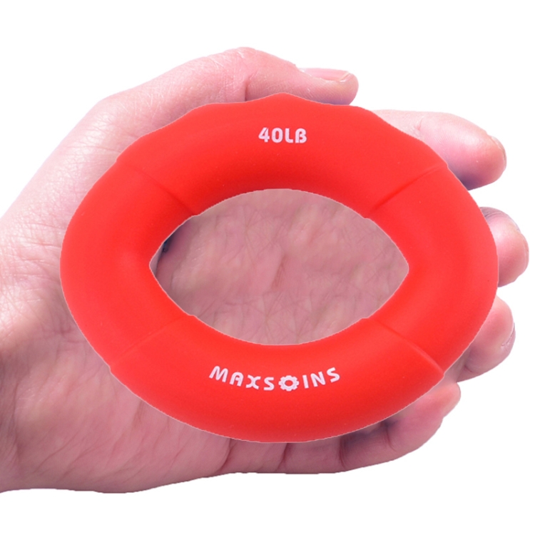 

MAXSOINS MXO-7562KD Children Silicone Grip Device Olive Shape Rehabilitation Finger Grip Ring, Specification: 40LB(Red)