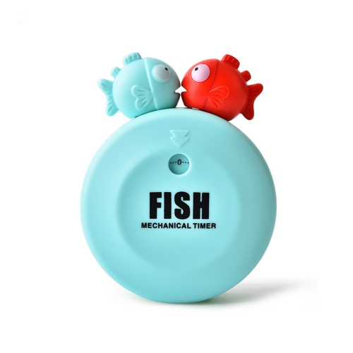 

2 PCS Animal Cartoon Mechanical Timer Refrigerator Magnet Timer Kitchen Reminder, Specification: Bubble Fish (Blue)